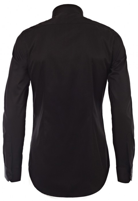 เสื้อเชิ้ตลายก้างปลาสีดำ