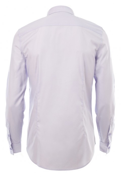 เสื้อเชิ้ตปกเล็กสีม่วงอ่อน