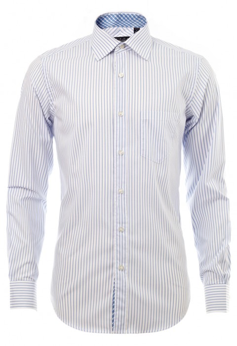 เสื้อเชิ้ตลายทางสีฟ้า