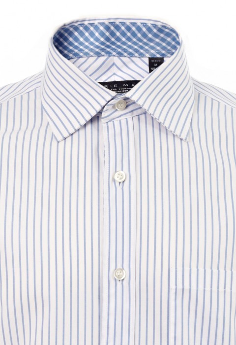 เสื้อเชิ้ตลายทางสีฟ้า