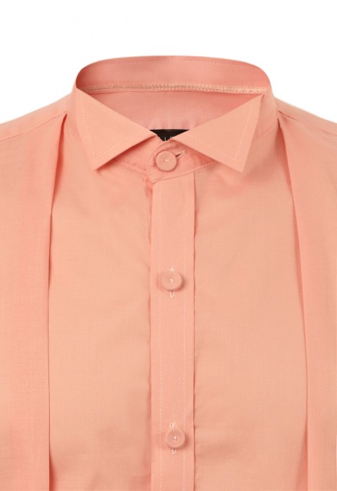 เสื้อเชิ้ตสีโอรส ปกทักซิโด้