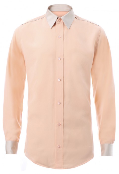 เสื้อเชิ้ตสีส้มพาสเทล