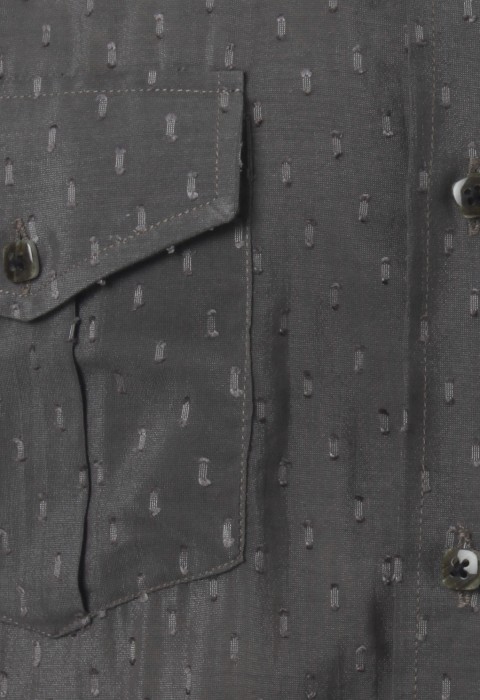 เสื้อเช้ิตปกเล็กแขนสั้นสีเทา