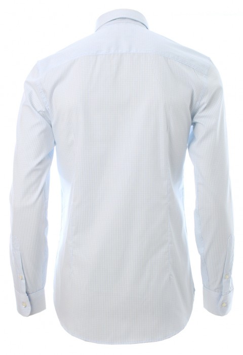 เสื้อเชิ้ตลายตารางสีฟ้าอ่อน