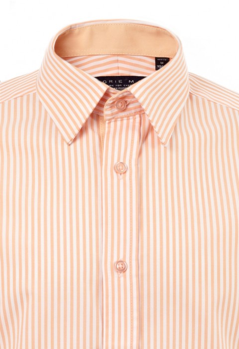 เสื้อเชิ้ตลายทางสีส้ม