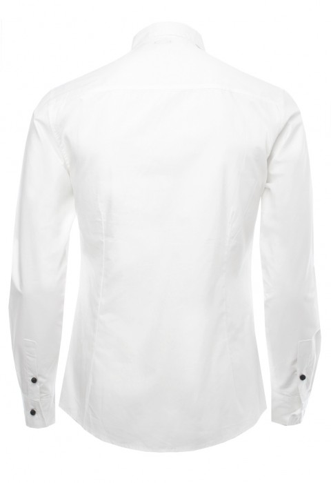 เสื้อเช้ิตสีขาวปกเล็ก