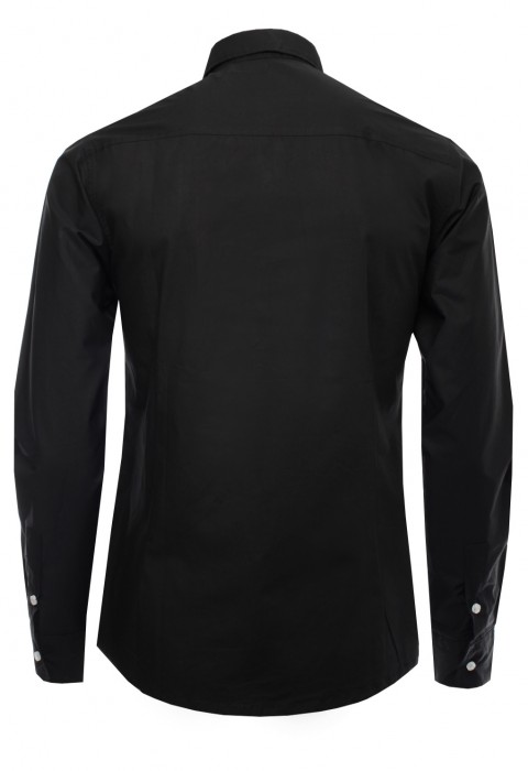 เสื้อเช้ิตสีดำปกเล็ก