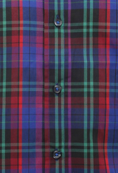 เสื้อเชิ้ตลายตารางสลับสีม่วง