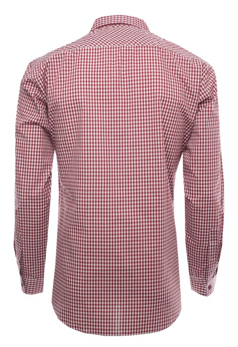เสื้อเชิ้ตลายตารางสีแดง