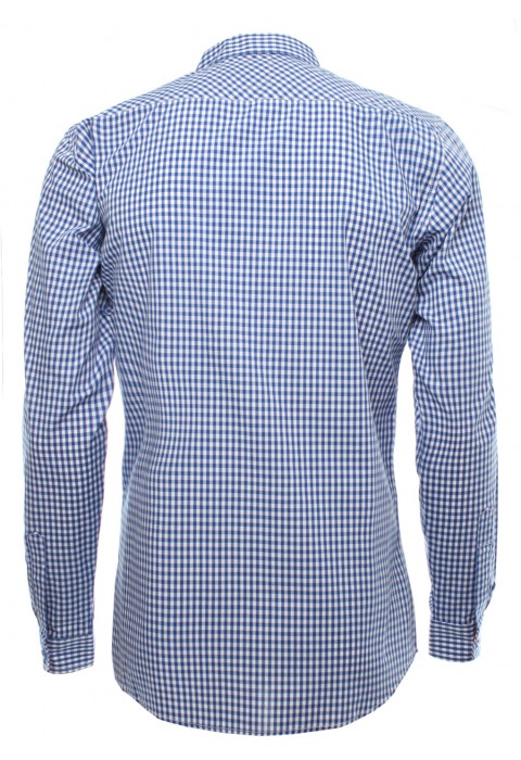เสื้อเชิ้ตลายตารางสีน้ำเงิน