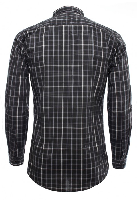 เสื้อเชิ้ตลายตารางสีดำ