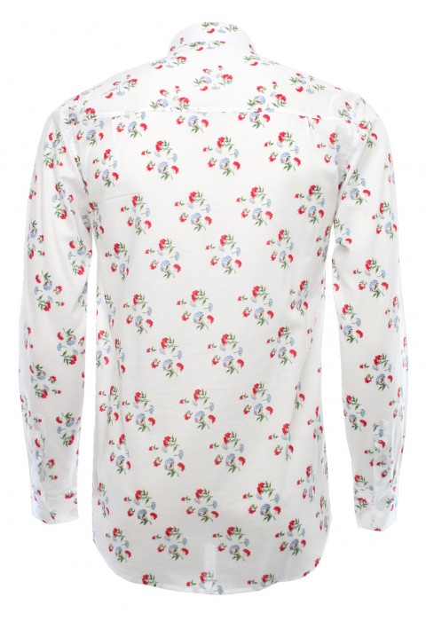 เสื้อเช้ิตลายดอกปกเล็ก