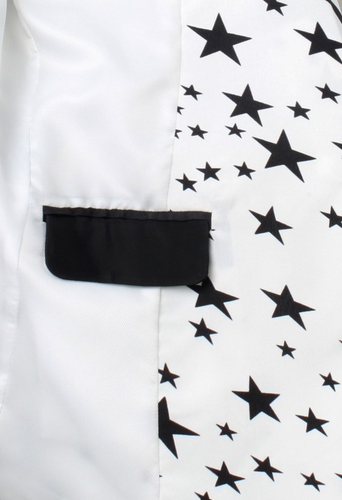 เสื้อสูทลายดาวสีขาว