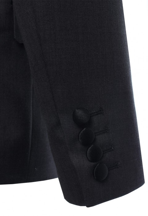 เสื้อสูทสีเทา ปกกล้วยหอมสีดำ