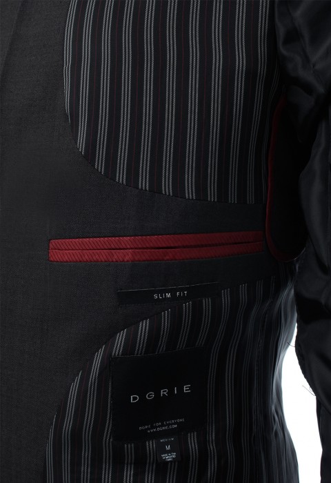 เสื้อสูทสีเทาเข้ม ทอลายก้างปลาเล็ก