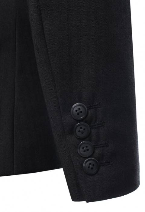 เสื้อสูทสีเทาเข้ม ทอลายก้างปลาเล็ก