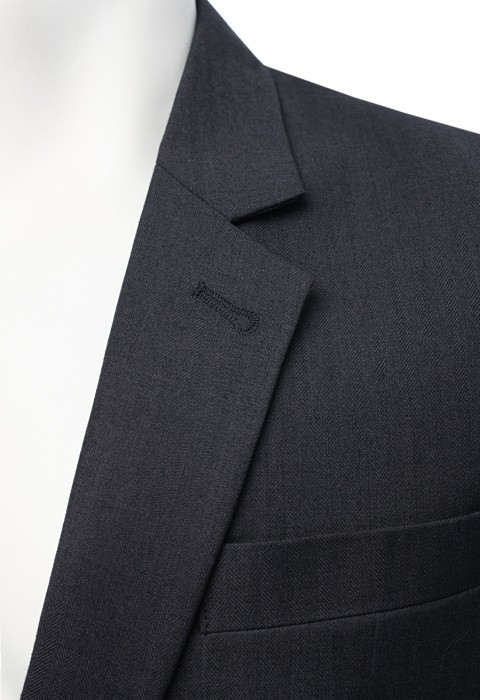 เสื้อสูทสีเทาเข้ม ทอลายก้างปลาเล็ก