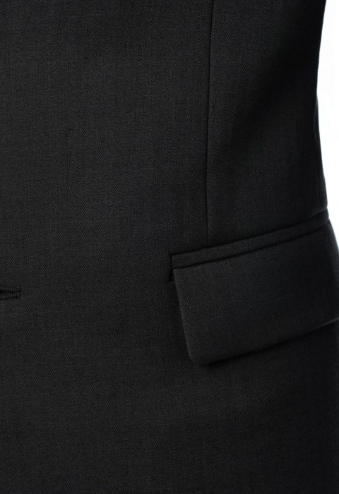 เสื้อสูทสีเทาเข้ม ทอลายก้างปลาเล็ก