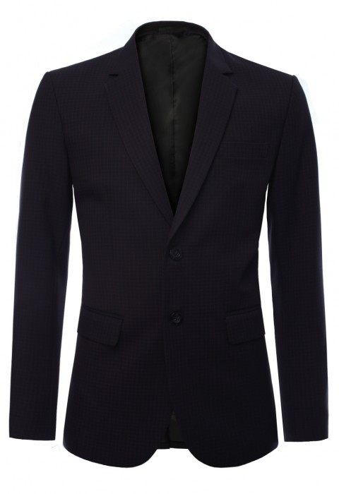 เสื้อสูทสีน้ำเงิน ลายตารางแดง