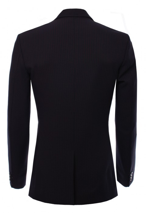 เสื้อสูทสีน้ำเงิน ลายตารางแดง