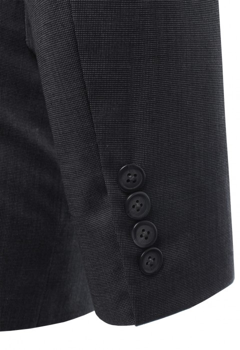 เสื้อสูทสีเทา ผ้าวูล ปกแหลม