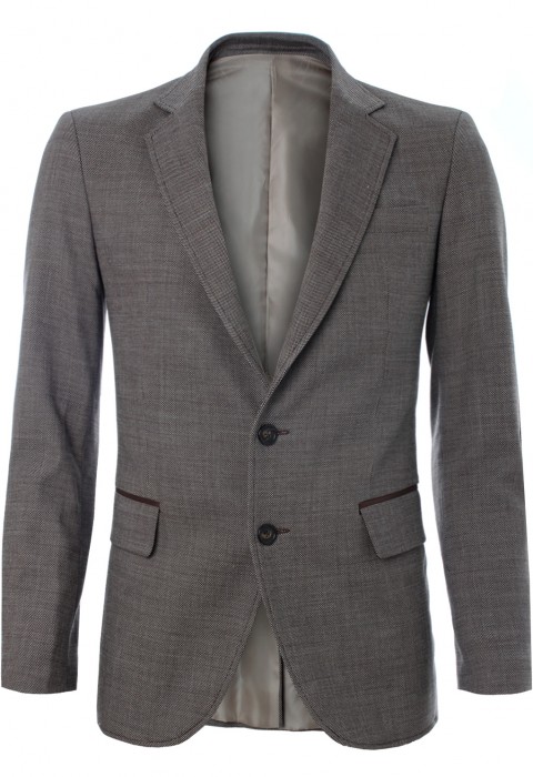 สูทผ้าวูล 98% สีน้ำตาล