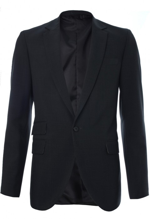 เสื้อสูทสีเทา-ดำกระดุมหนึ่งเม็ด