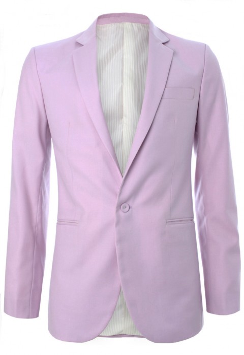 เสื้อสูทผ้าวูลสีม่วงพาสเทล