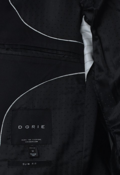 เสื้อสูทสีดำตัดต่อผ้าซาติน