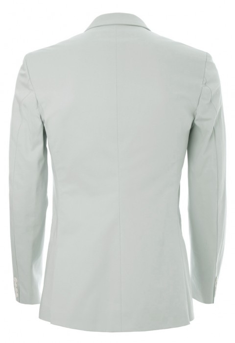 สูทผ้าสแปนเด็กซ์สีเขียวเทา