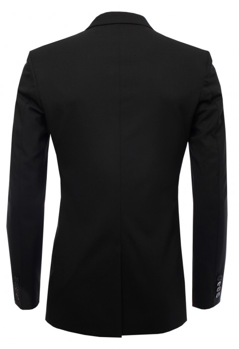 สูทสีดำซับในสีชมพูบานเย็น