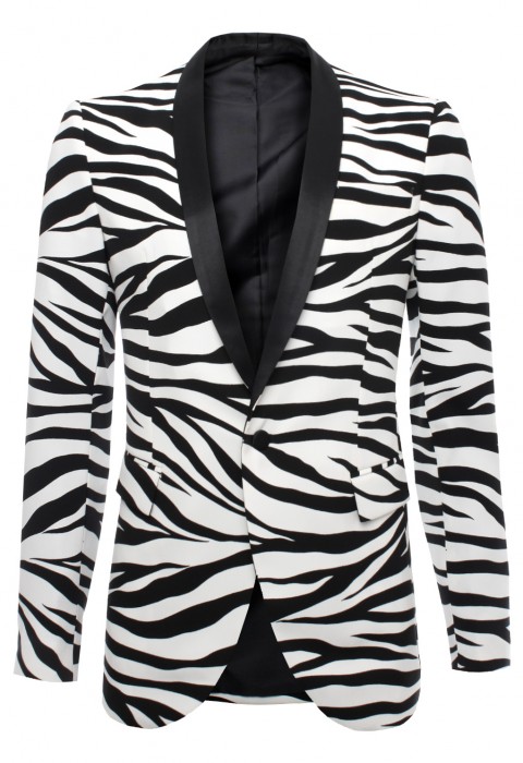 เสื้อสูททักซิโด้ลายเสือขาว