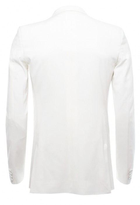 เสื้อสูทสีขาว กระดุมปั้ม