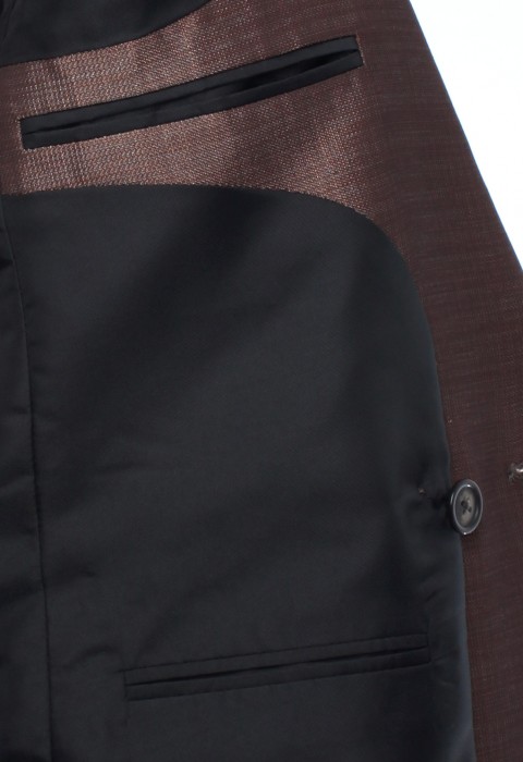 เสื้อสูทผ้าเมทัลลิคสีทองแดง