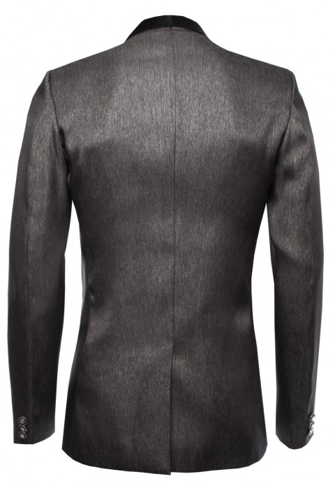 เสื้อสูทสีเงินเมทัลลิคผ้าทอพิเศษ