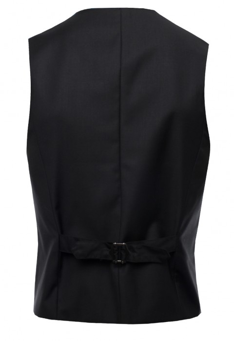 เสื้อกั๊กสีดำตัดต่อชิ้นหน้า