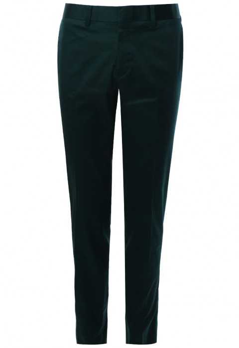 กางเกงขายาว สีเขียว Cotton Spendex