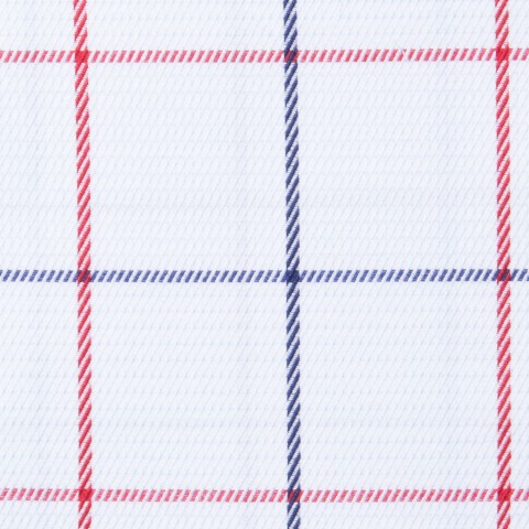 Red Windowpane Cotton Shirts