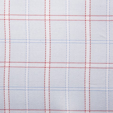Blue/red Tattersal Check Cotton Shirts