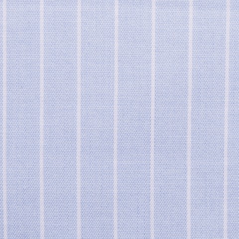 Light Blue Chalk Stripe Cotton Shirts