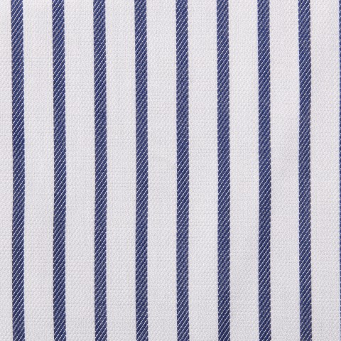 Navy Blue Chalk Stripe Cotton Shirts