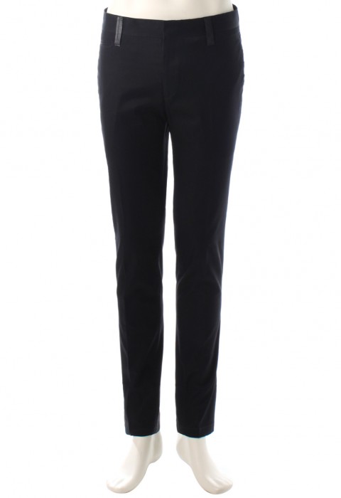 กางเกงทรงกระบอกเล็กหูกางเกงหนัง