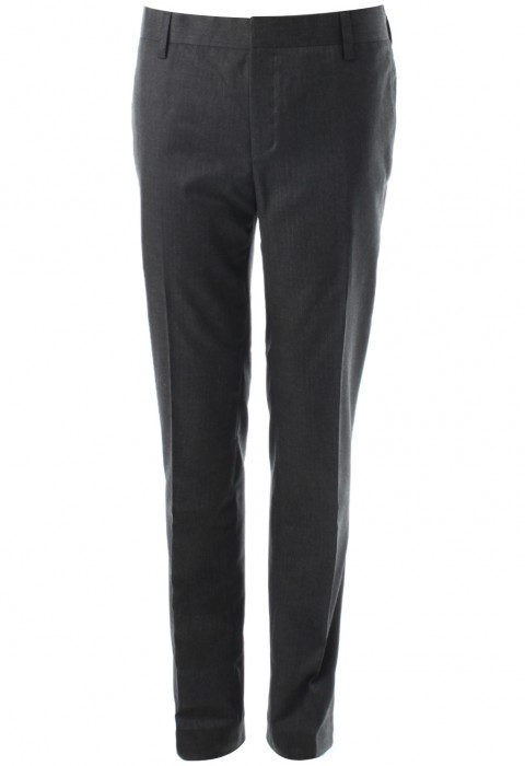 กางเกงทรงกระบอกสีเทา