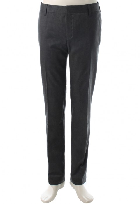 กางเกงทรงกระบอกสีเทา