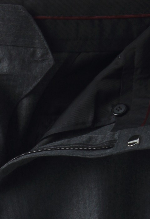 กางเกงทรงกระบอกสีเทา