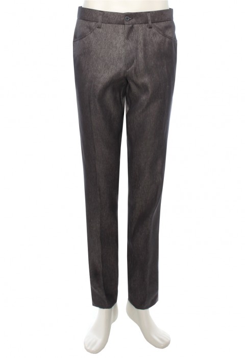 กางเกงสีเงินเมทัลลิคผ้าทอพิเศษ