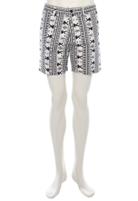 กางเกงขาสั้น ทอลายกระต่าย