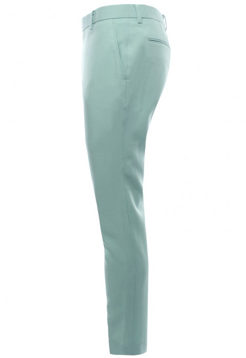 กางเกงขายาว สีเขียว ทรงกระบอกเล็ก