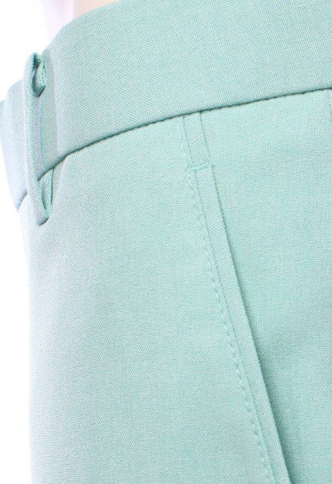 กางเกงขายาว สีเขียว ทรงกระบอกเล็ก