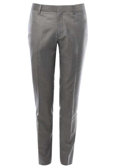 กางเกงสีเทา 150s ทรงกระบอกเล็ก